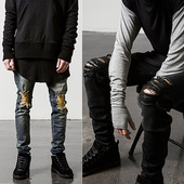 Μοντέρνα ανσρικά  "slim fit" τζιν  - 2 χρώματα