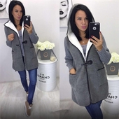 Γυναικείο καθημερινό μπουφάν με κουκούλα