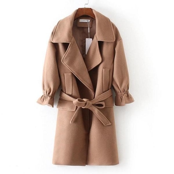Дълго дамско ежедневно палто в три различни цвята 