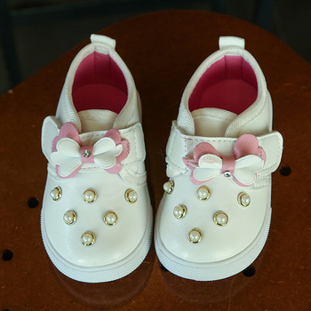 Κομψά παιδικά παπούτσια με πέτρες και κορδέλα κατάλληλα για τη  καθημερινή ζωή σε τρία χρώματα