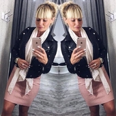 Дамско яке от изкуствена кожа с много интересни елементи - 5 цвята