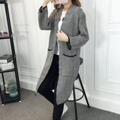 Μακρύ φθινόπωρή γυναικεία ζακέτα σε τρία χρώματα με τσέπες