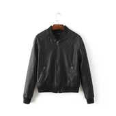 Καθημερινό γυναικείο μπουφάν με μακρύ μανίκι και κολάρο σε σχήμα O σε σύγχρονο στυλ