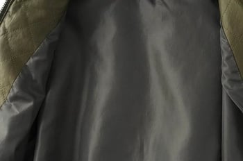 Καθημερινό γυναικείο μπουφάν με μακρύ μανίκι και κολάρο σε σχήμα O σε σύγχρονο στυλ