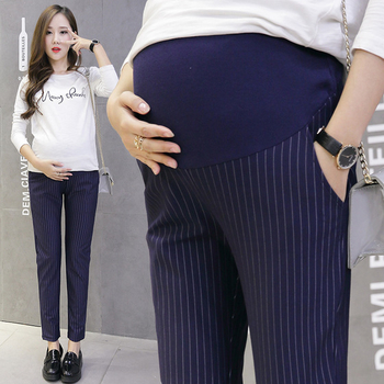 Стилен панталон за бременни жени тип Слим, на каре