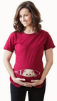 Ежедневна интересна тениска за бременни жени с изображение в няколко цвята