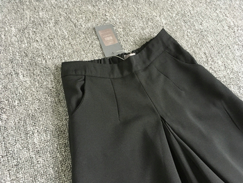 Дамски много стилен панталон с висока талия и широки крачоли в черен и кафяв цвят