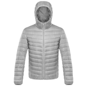 Κομψό αθλητικό ανδρικό μπουφάν με κουκούλα σε πολλά χρώματα και με  χνουδοτή γέμιση 