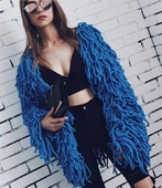 Много стилно и актуално дамско яке с реснички - 5 цвята