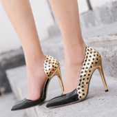 Шик дамски вечерни обувки на висок ток