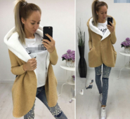 Стилно дамско палто с топла подплата - 2 цвята