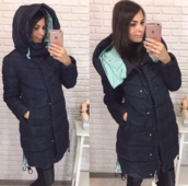 Топла дамска грейка с качулка и дължина до бедрата - 6 цвята