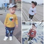 Παιδική μπλούζα με ενδιαφέρουσα εφαρμογή σε τρία χρώματα