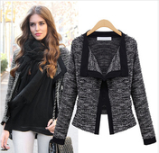 Дамско стилно есенно-зимно вълнено яке