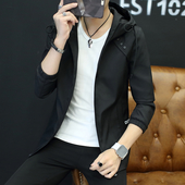 Тънко пролетно-есенно мъжко яке с качулка