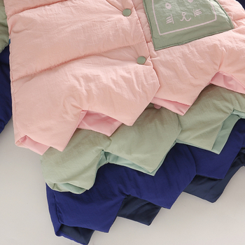 Απαλό χειμωνιάτικο μπουφάν για κορίτσια με κορδέλα σε τρία χρώματα