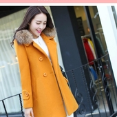 Елегантно и стилно дамско палто със страхотен пух по яката