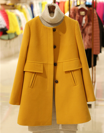 Ежедневно палто с полувисока яка - 2 цвята