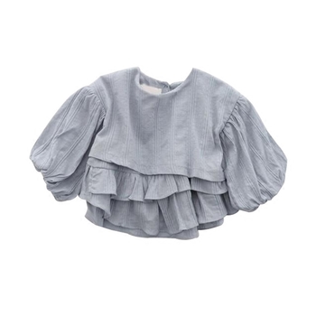 Ефирна детска блуза за момичета в широк модел, в няколко цвята