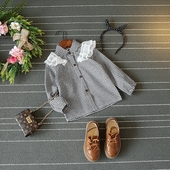 Όμορφο παιδικό πουκάμισο γιακορίτσια με δαντέλα