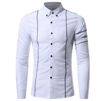 Μοντέρνο ανδρικό πουκάμισο με μακριά μανίκια σε διάφορα χρώματα