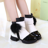 Όμορφα παιδικά μποτάκια για κορίτσια με γουνάκι σε τρία χρώματα