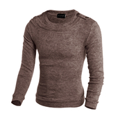 Ανδρικό πουλόβερ για το φθινόπωρο και το χειμώνα με ενδιαφέρον κολάρο