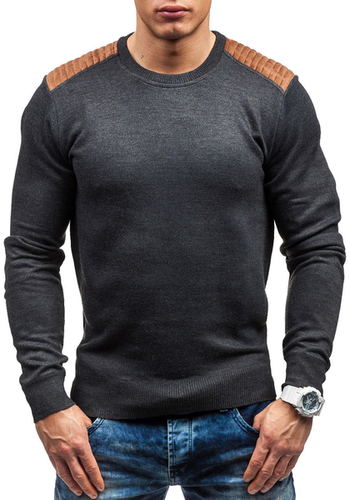 Κομψό, απλό, ανδρικό πουλόβερ σε τρία χρώματα