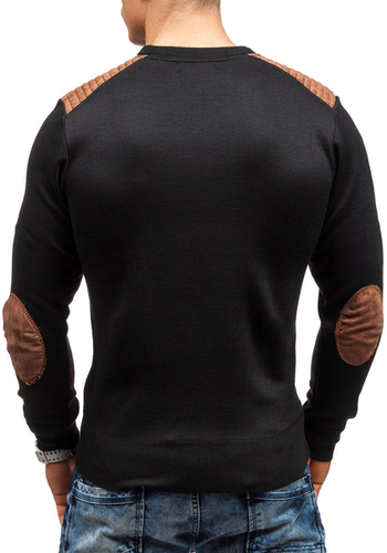 Стилен семпъл мъжки пуловер в три цвята с фина плетка