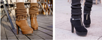 Γυναικείες μπότες με ψηλό τακούνι και  αντιολισθητική σόλα