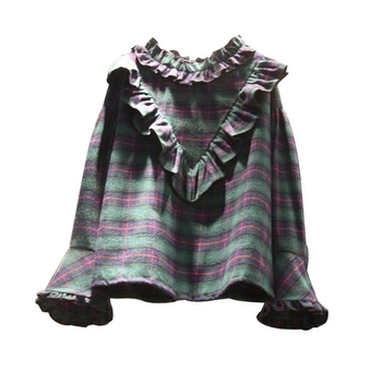 Κομψό ρετρό γυναικείο πουκάμισο με πέπλα