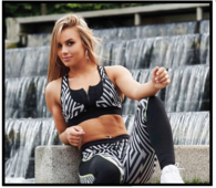 Αθλητικό γυναικείο κολάν σε σχήμα ζέβρας