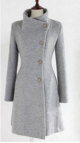 Ежедневно семпло и стилно дамско палто с полувисока О-образна яка,2 модела