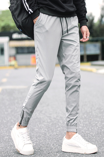 Спортно-елегантен мъжки панталон с ластици в няколко цвята