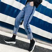 Κομψά γυναικεία  τζιν με υψηλη  μέση, τύπου Boyfriend