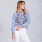Καθημερινό γυναικείό πουκάμισο με λουλούδια
