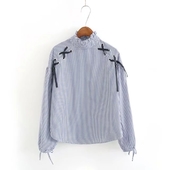 Αθλητικό κομψό γυναικείο πουκάμισο με κορδόνια