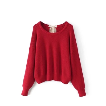 Семпъл дамски плетен пуловер в няколко цвята