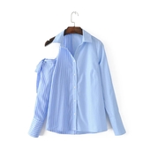 Καυημερινό γυναικείο πουκάμισο με γυμνό ώμο