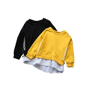 Спортна детска блуза за момчета и момичета в черен и жълт цвят