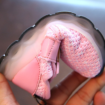 Glittering παιδικά αθλητικά παπούτσια για κορίτσια σε λαμπερό χρώμα με λουράκια βελκρό