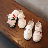 Περιστασιακά πάνινα παπούτσια  για αγόρια με λευκά λουράκια βελκρό