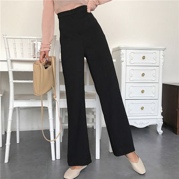 Елегантен дамски панталон тип Чарлстон с висока талия в два цвята