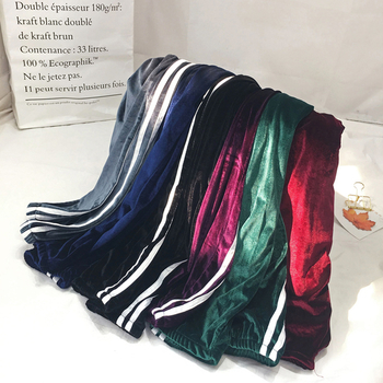 Стилен дамски панталон с ленти в различни цветове