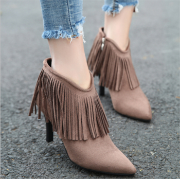 Дамски обувки на висок ток с ретро реснички , 2 цвята