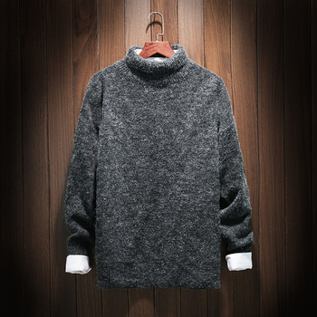 Ежедневен много топъл мъжки пуловер с О-образна яка и мека вълна