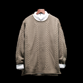 Καθημερινό ανδρικό  πουλόβερ με κολάρο σε σχήμα O