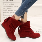 Καθημερινές  γυναικείες μπότες με σκληρή αντιολισθητική σόλα, 3 χρώματα