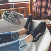 Κομψά ανδρικά αθλητικά παπούτσια  με επίπεδη σόλα σε δύο χρώματα