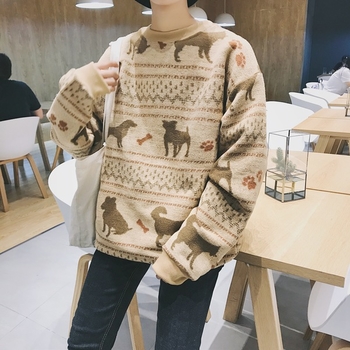 Зимен мъжки пуловер с изображения 